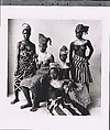 Five Dahomey Girls, Two Standing, Irving Penn  American, Platinum-palladium print