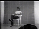 Come In, William Wegman American, Single-channel digital video, transferred from Sony CV 1/2-inch video tape, black-and-white, sound, 1 min., 40 sec.