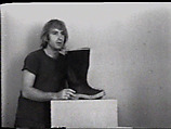 Dual Function, William Wegman  American, Single-channel digital video, transferred from Sony AV 3600 1/2-inch video tape, black-and-white, sound, 1 min., 25 sec.