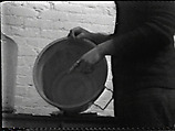 Mixing Bucket, William Wegman  American, Single-channel digital video, transferred from Sony AV 3600 1/2-inch video tape, black-and-white, sound, 11 sec.
