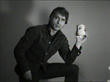 Tammy and Can of Plums, William Wegman American, Single-channel digital video, transferred from Panasonic 1/2-inch video tape, black-and-white, sound, 21 sec.
