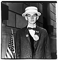 Boy with a straw hat waiting to march in a pro-war parade, N.Y.C., Diane Arbus American, Gelatin silver print