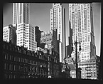 [Row of Town Houses on Park Avenue in Front of Midtown Skyscrapers, New York City], Walker Evans  American, Film negative