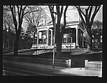 [Greek Revival Building with Ionic Capitals, Public Library, Somerville, Massachusetts], Walker Evans  American, Film negative