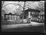 [Italianate Revival "Valentine" House with Garage and Iron Fence, Cambridge, Massachusetts], Walker Evans  American, Film negative