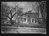 [Italianate Revival House with Enclosed Porches, From Street, Brookline, Massachusetts], Walker Evans  American, Film negative
