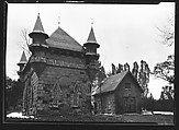 [Gothic Revival Outbuildings, New York State], Walker Evans  American, Film negative