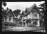 [Two Gothic Revival Houses with Decorative Vergeboards in Gables, Dorchester, Massachusetts], Walker Evans  American, Film negative