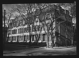 [Row of Second Empire Town Houses with Mansard Roofs, South Boston, Massachusetts], Walker Evans  American, Film negative