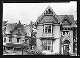 [Two Gothic Revival Houses with Decorative Vergeboards in Gables], Walker Evans  American, Film negative