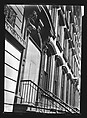 [Oblique View of Renaissance Revival Town House, Boston, Massachusetts], Walker Evans  American, Film negative