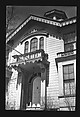 [Entry Porch and Roof Trim Detail of Gothic Revival House, Cambridge, Massachusetts], Walker Evans  American, Film negative