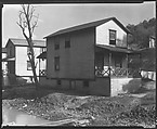 [Row of Clapboard "Company" Houses for Miners Along Creek, Osage, West Virginia], Walker Evans  American, Film negative
