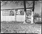 [Cigarette Advertisements on Barn Façade, Chilton County, Alabama], Walker Evans  American, Film negative