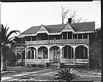 [Folk Victorian House, Family Summer Residence of Christine Fairchild, Waveland, Mississippi], Walker Evans  American, Film negative