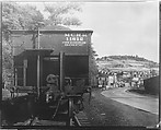 [Pennsylvania Railroad Car Rear in Mining Camp, Osage, West Virginia], Walker Evans  American, Film negative