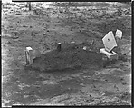 [Child's Grave with Bottles and Jars on Plot, Hale County, Alabama], Walker Evans  American, Film negative