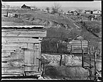 [Wooden Houses with Farm Buildings and Houses on Hillside in Distance, Outskirts of Tupelo, Mississippi], Walker Evans  American, Film negative