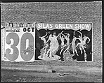 [Torn Poster of Revue Dancers on Brick Wall Advertising "Silas Green Show", Demopolis, Alabama], Walker Evans  American, Film negative