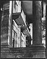 [Oblique View of Bracketwork on Belle Grove Façade Through Columns, White Castle, Louisiana], Walker Evans  American, Film negative