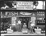 [Roadside Fish and Produce Stand with Young Men Holding Watermelons, Near Birmingham, Alabama], Walker Evans  American, Film negative