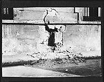 [Copy of Newspaper File Photograph: Bombed Wall, Probably Havana], Walker Evans  American, Film negative