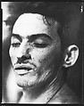 [Copy of Newspaper File Photograph: Head of Corpse, Probably Havana], Walker Evans  American, Film negative