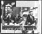 [Copy of Print of "New York Lunch Counter" on Top of Fortune Magazine Page], Walker Evans  American, Film negative