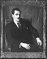 [Copy of Painted Portrait of Unidentified Man in Chair], Walker Evans  American, Film negative