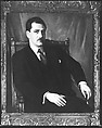 [Copy of Painted Portrait of Unidentified Man in Chair], Walker Evans  American, Film negative
