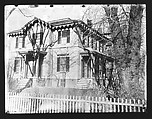 [Italianate Revival House with Tree Shadow on Façade, Cambridge, Massachusetts], Walker Evans  American, Glass negative
