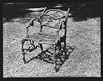 [Iron Chair on Lawn], Walker Evans  American, Glass negative