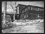 [Rear View of Modernist House with Brick Patio, Residence of Lyman Paine and Ruth Forbes, Naushon Island, Massachusetts], Walker Evans  American, Glass negative