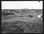 [View of Cape Cod with Junked Automobile and Houses in Distance, Massachusetts], Walker Evans  American, Glass negative