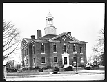 [Neoclassical Public Building with Gazebo Belltower], Walker Evans  American, Glass negative