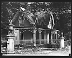 [Gothic Revival House with Iron Gate, Poughkeepsie, New York], Walker Evans  American, Glass negative