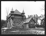 [Gothic Revival Outbuildings, New York], Walker Evans  American, Glass negative
