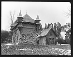 [Gothic Revival Outbuildings, New York], Walker Evans  American, Glass negative