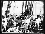 [South Seas: Crew Members at Helm of Cressida], Walker Evans  American, Film negative