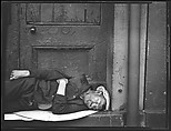 [Man Sleeping in Waterfront Doorway, New York City], Walker Evans (American, St. Louis, Missouri 1903–1975 New Haven, Connecticut), Film negative