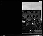 [Cherokee Auto Parts Store and Garage with Parked Car, Atlanta, Georgia], Walker Evans  American, Film negative