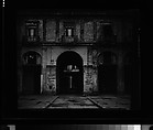 [Courtyard Colonnade Façade with Political Wallwriting, Havana], Walker Evans  American, Film negative