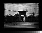 [Greek Revival Gate of Mt. Auburn Cemetery, Cambridge, Massachusetts], Walker Evans  American, Film negative