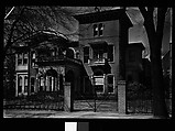 [Italianate Revival House Behind Iron Gate, Brookline, Massachusetts], Walker Evans  American, Film negative
