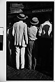 [Men Wearing Straw Hats, From Behind, Asturian Center, Havana], Walker Evans  American, Film negative