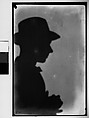 [Shadow Self-Portrait (Right Profile, Wearing Hat), Juan-les-Pins, France], Walker Evans  American, Film negative