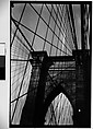 [Brooklyn Bridge Tower and Cables, New York City], Walker Evans  American, Film negative