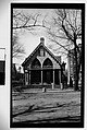 [Wooden Gothic Revival House, Seen from Across Street, Cambridge, Massachusetts], Walker Evans  American, Film negative