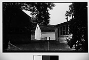 [Clapboard House and Barns Behind Wire Fence], Walker Evans  American, Film negative