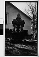 [Victorian Garden Statuary on Lawn Outside Clapboard House], Walker Evans  American, Film negative